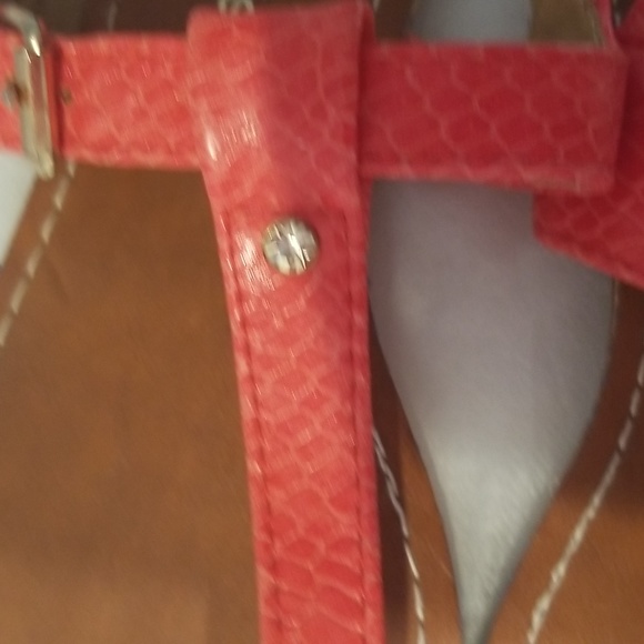 Follies orange red sandals size 40 - Picture 2 of 6